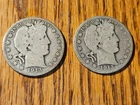 Barber Liberty Head Half Dollar Lot of 2 - 1913 50C