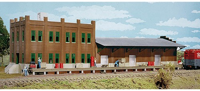 #ad Walthers Cornerstone HO Scale Building Structure Water Street Freight Terminal $33.99