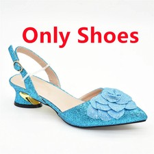 Women's Shoe and Bag Set Latest Luxury Italian Rhinstone Design for Wedding and