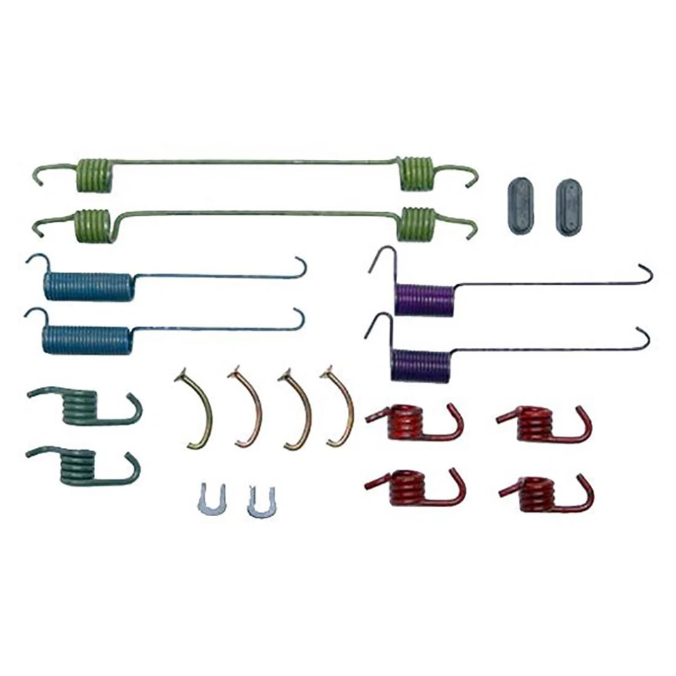 Kit de herrajes de tambores de freno y zapatas de freno traseros para Ford E-250 Econoline 1995-2002 Foto 4 de 4