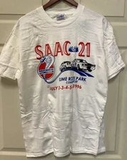 Vintage New 90s Shirt L Shelby American Auto Club 1996 Lime Rock Mustang Nos