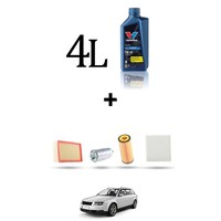 Hoffcar Wartungsset 4 Filter Und 4L ÖL FüR Audi A4 (B6, B7) 1.9 TDI 96KW Ab 20
