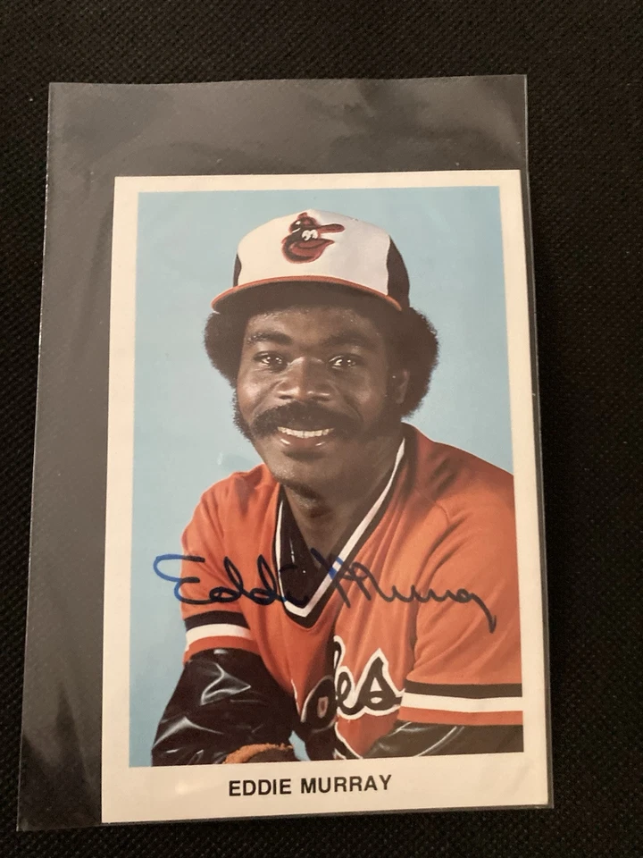 Autographed 1981 Eddie Murray Baltimore Orioles Official Team Postcard Mint Rare - Image 4 of 4
