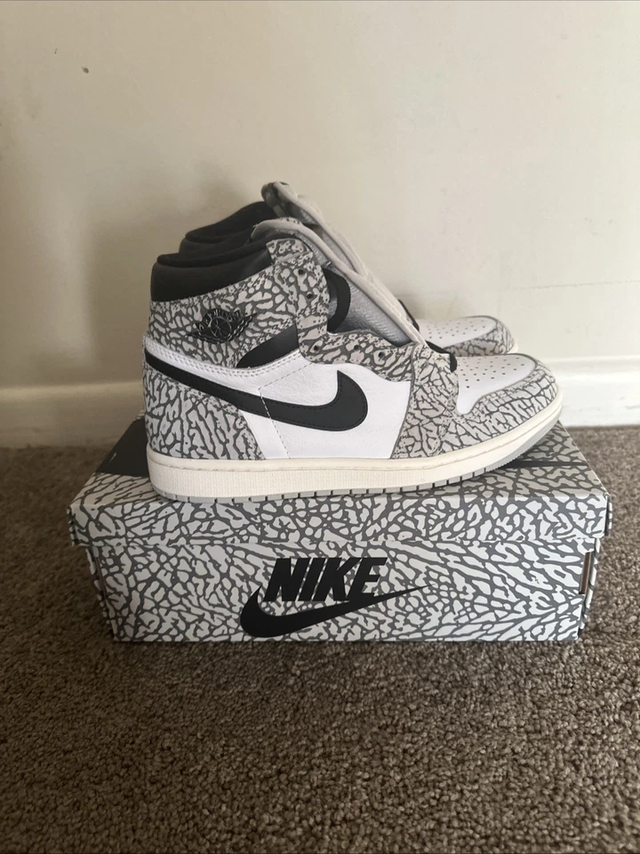 Air Jordan 1 Retro OG Size 8 High White Cement - Image 3 of 4