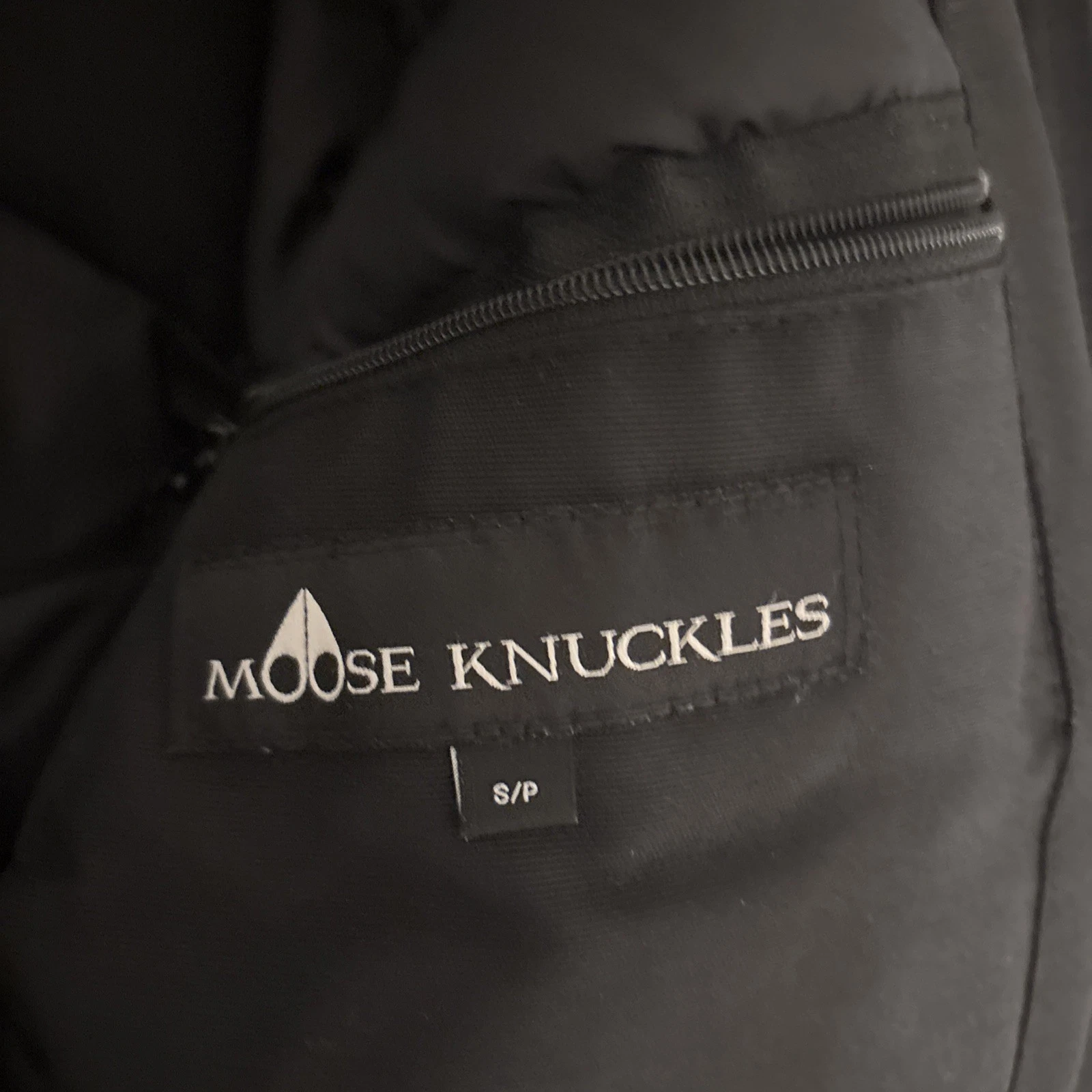 Moose Knuckles Men’s Black Down Filled Hooded Fur Trim Bomber Jacket Size S image 12