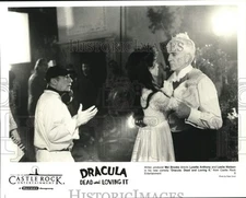 Press Photo Mel Brooks & Stars on "Dracula: Dead and Loving It" Movie Set