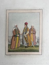 Antiker Druck um 1800; Nagay Frauen / Nogais, Russisches Reich nach Geissler
