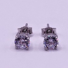 925 Sterling Silver Round CZ stud Earrings 5mm
