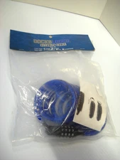 Docks Locks Security Cable Coiled Combination Lock Coated Blue 5 Foot Marine