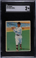 1933 Goudey Earl Averill #194 SGC 2