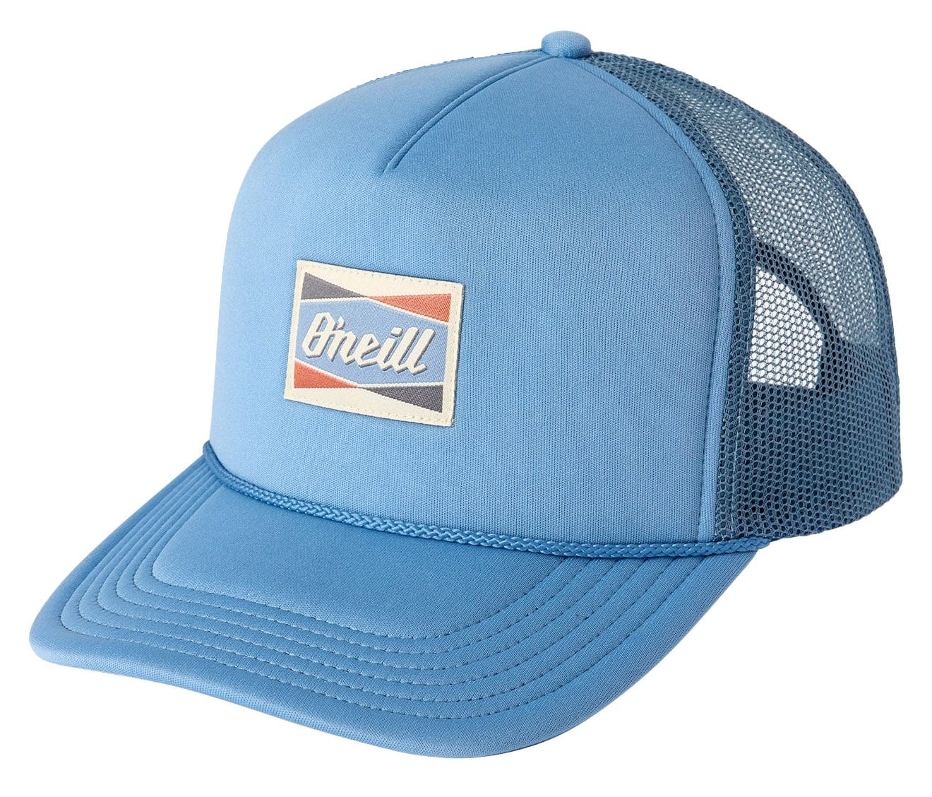 O'Neill Women s Hexa Patch Trucker Hat - High Crown Snapback Cap, Captain's Bl