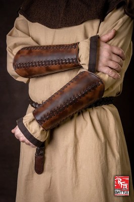 Mittelalter Larp Lederarmschienen Kunstleder - Knappe - Squire  Epic Armoury