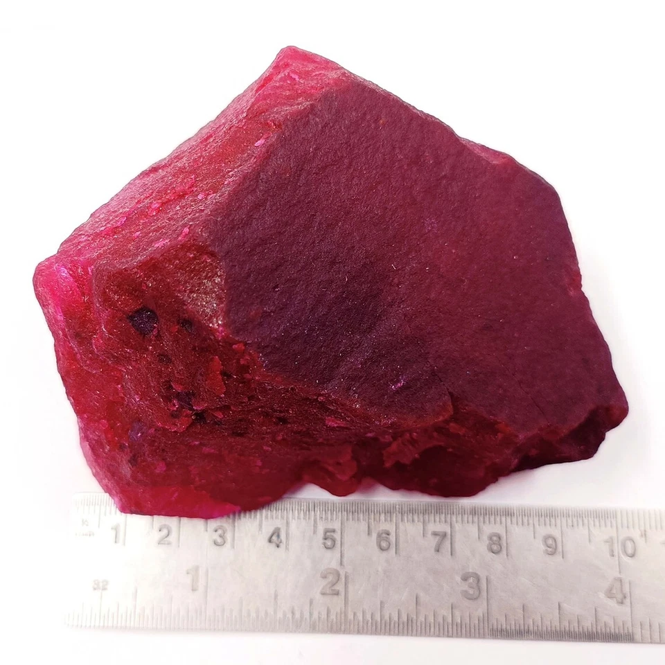 Piedra preciosa suelta sin cortar roja áspera 5000 quilates natural 1 kg rubí rojo áspera CERTIFICADA Foto 4 de 4