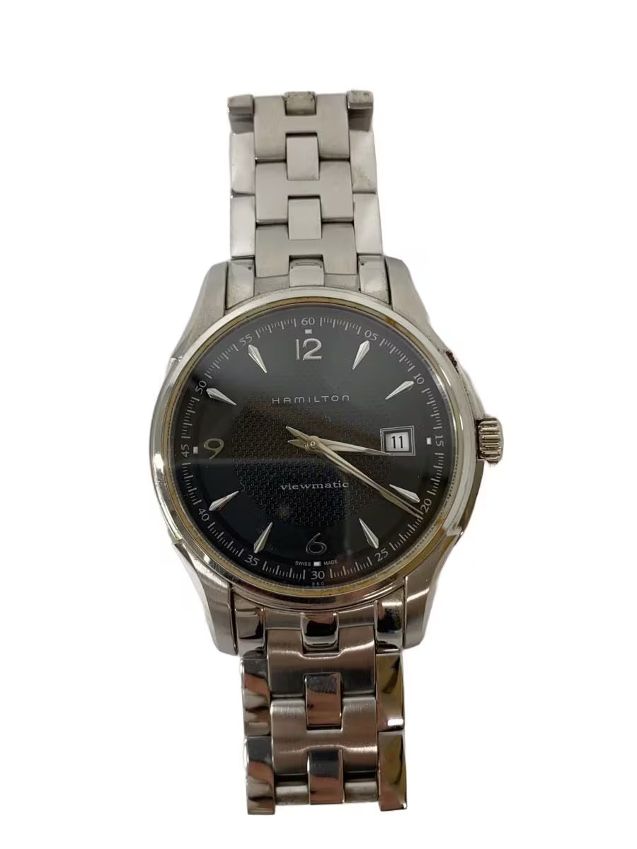 HAMILTON JAZZMASTER VIEWMATIC Automatic Watch Analog BLK SLV SS H325150