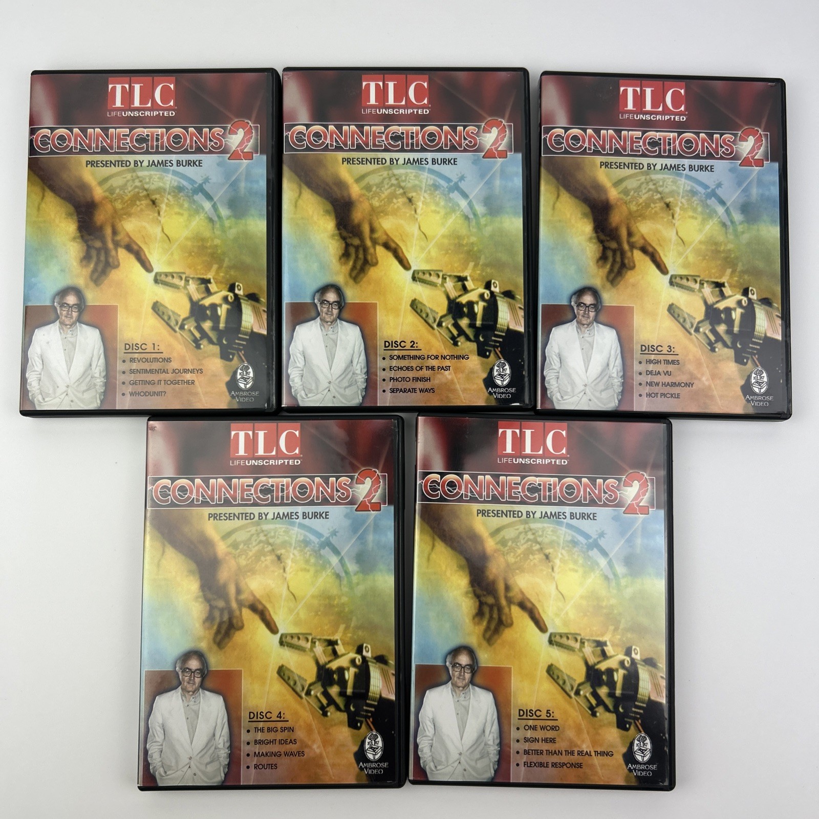 Connections 2 Presented By James Burke 5 DVD Set TLC Life Unscripted RARE