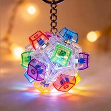Keyboard Fidget Toys for Adults Keyboard Clicker with LED Light Keychain Fidget