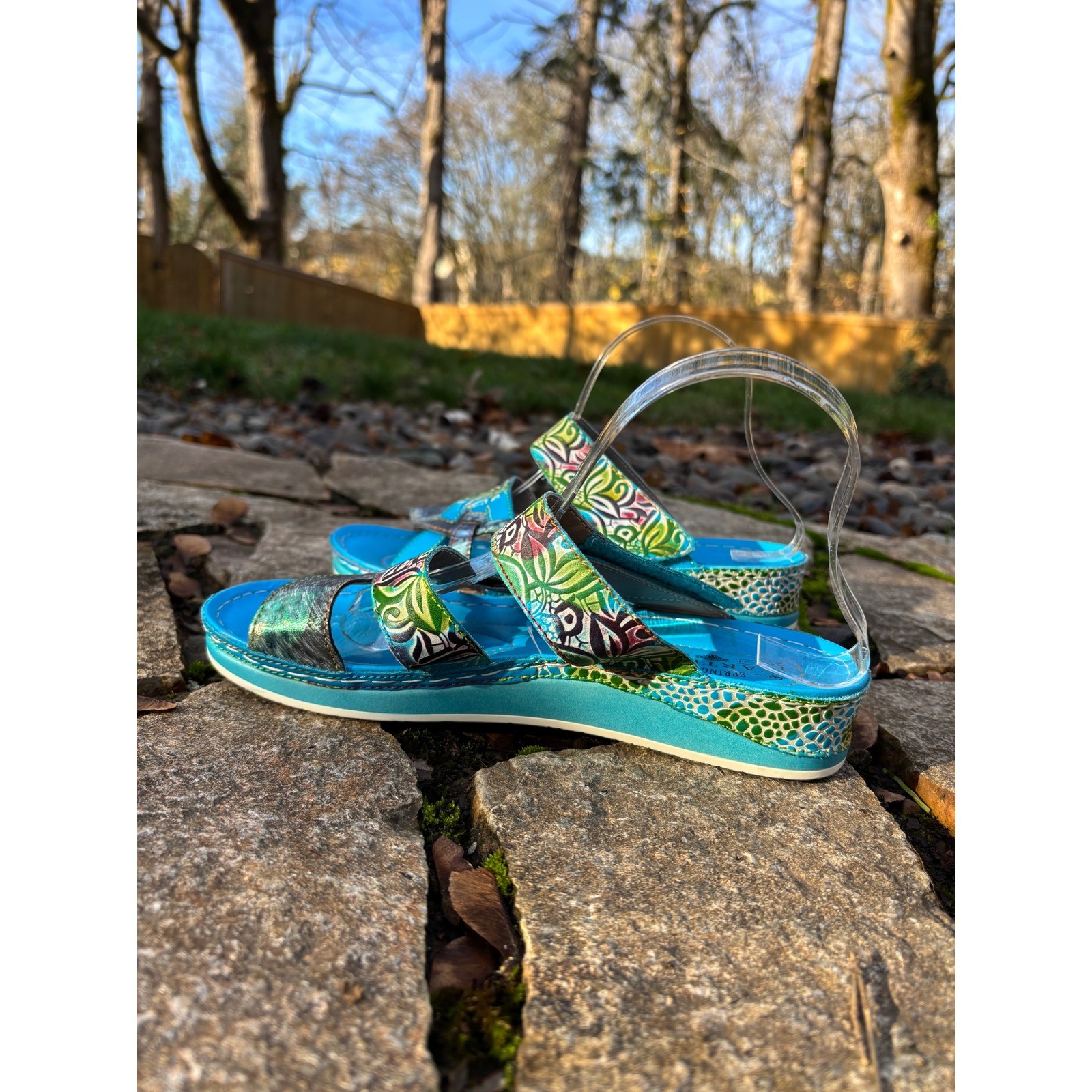 L'Artiste by Spring Step Caiman Sandals Shoes Women's Size 9 US 40 EU