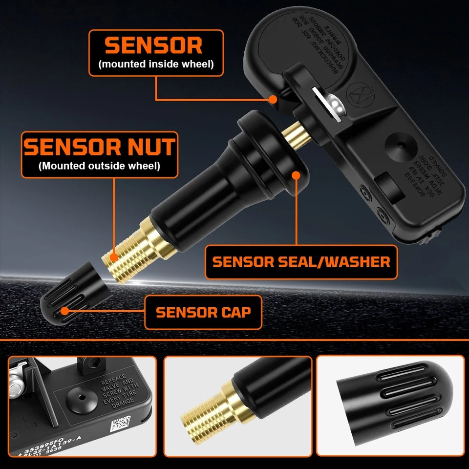 4PCS TPMS Tire Pressure Sensor For 2011-2014 Lincoln MKX 9L3Z-1A-189A - Image 4 of 4