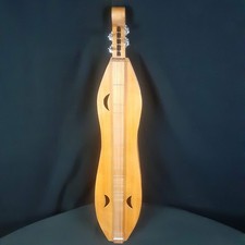 Appalachian Mountain Dulcimer 4-String Hourglass Solid Woods Moon Cutouts