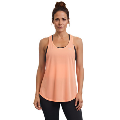 Under Armour Damen Tank Top XS Orange HeatGear Racerback Ärmellos Gym