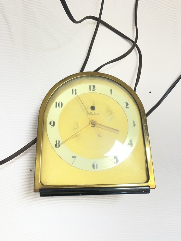 Telechron 4F67N Art Deco Electric Clock Original Cord Vintage EUC