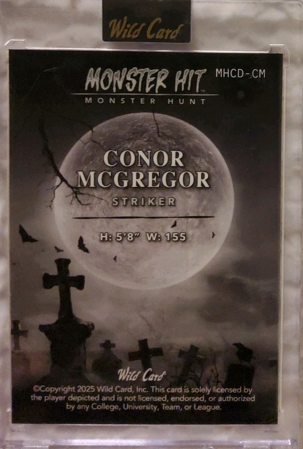 2025 Wild Card Haunted Hits Conor McGregor Monster Hit Dracula 1/1