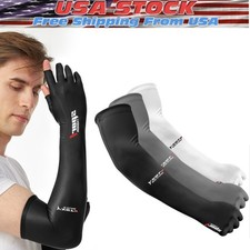Sports Arm Sleeves with Finger Cover, Cooling UV Sun Protection for Men/Women
