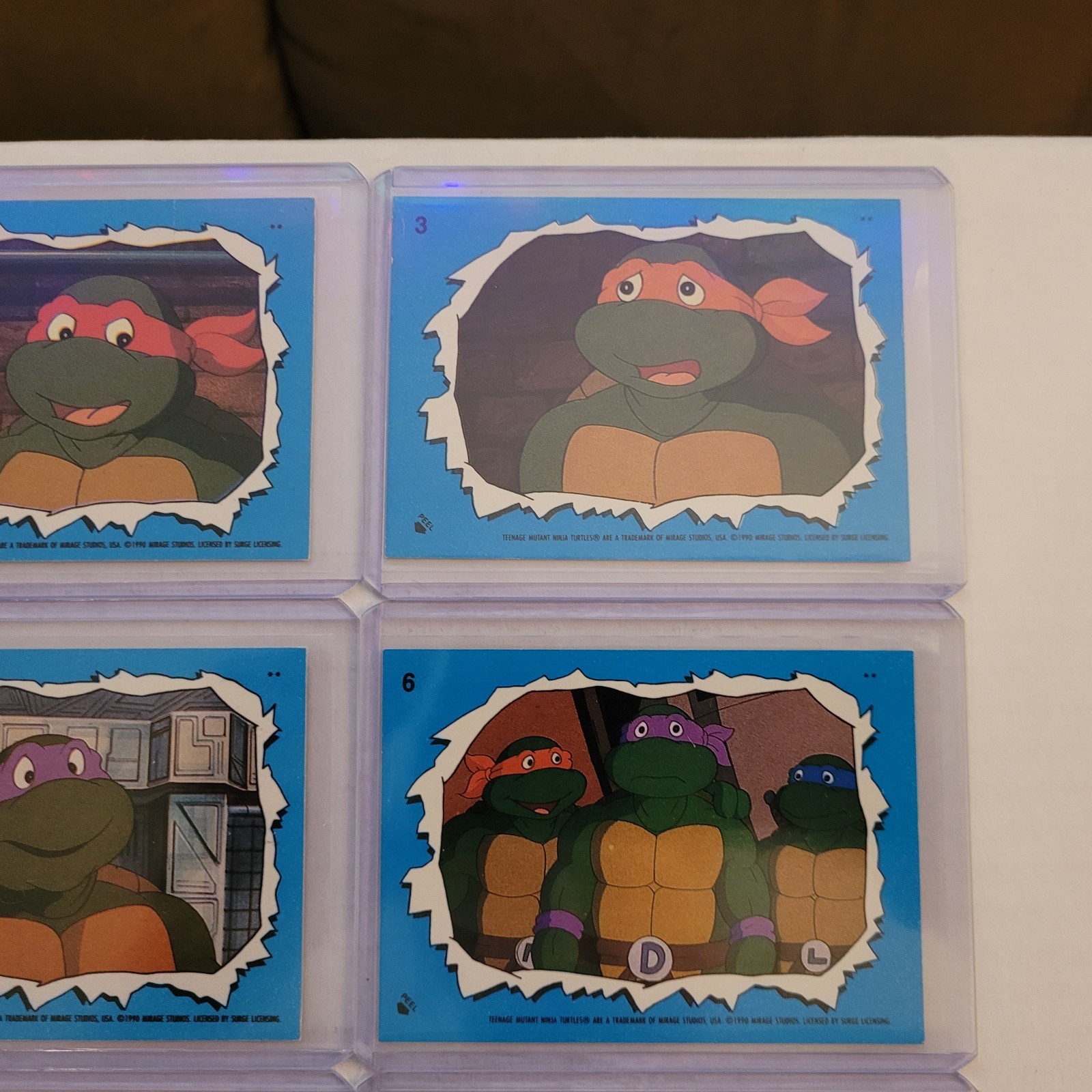 1990 Mirage Studios - Teenage Mutant Ninja Turtles - Complete Sticker Set #1-11