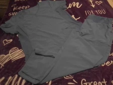 Cherokee iFlex Scrub Set Ciel Blue 2pc Petite 2x Women Scrub