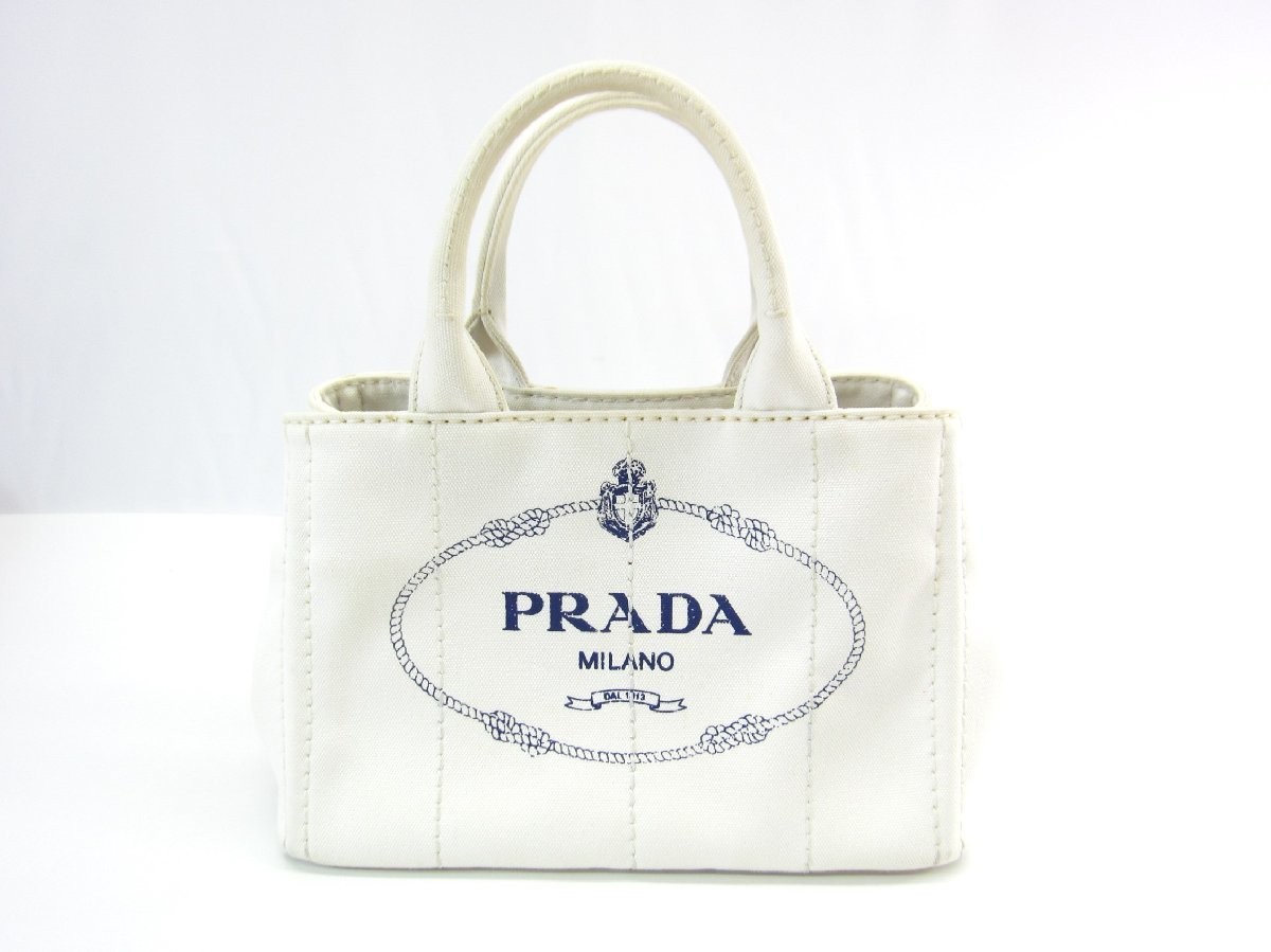 PRADA Hand Tote Bag CANAPA Denim Logo Tote Ladies Bag UP3933 from japan thumbnail 2