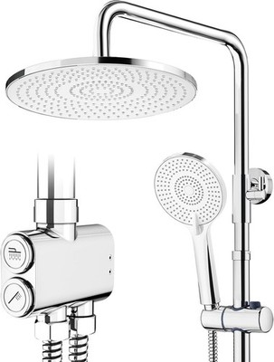 Rainsworth Duscherhöhungsstange Kit 10 Zoll Regen Chrom Set