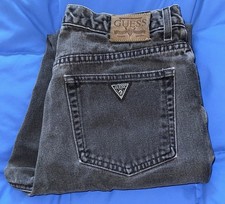 GUESS Vintage Y2K 001 Black Denim Jeans 34 x32 Straight Leg Classic Fit USA Made