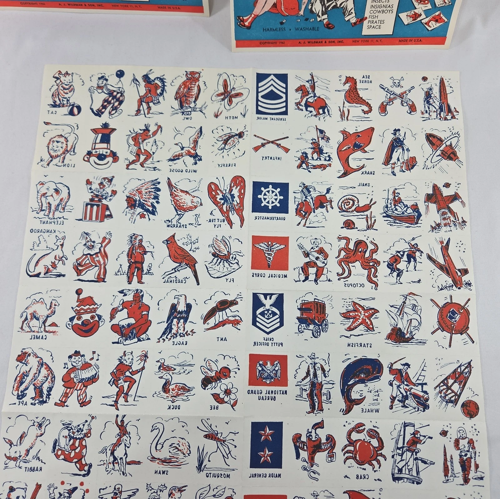 Vintage 1962 Washable Tattoo Sheet Kockamamies - A.J. Wildman NY USA - NEW NOS - product detail image 10