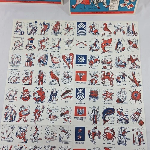 Vintage 1962 Washable Tattoo Sheet Kockamamies - A.J. Wildman NY USA - NEW NOS image 10