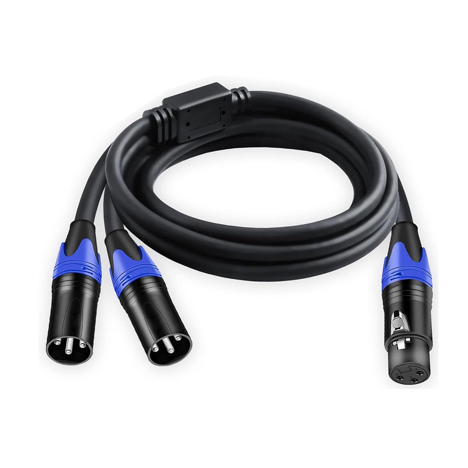 (5FT) XLR Splitter Cable, 1 Female to 2 Male Patch Y Cable Balanced Microphon...