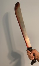 Friday the 13th Jason Voorhees machete Steel  Bloody  part 6 jason lives prop