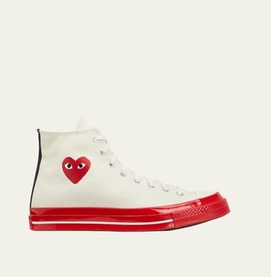 Comme des Garçons PLAY x Converse Chuck 70 High top sneakers M 8 W 10 unisex red