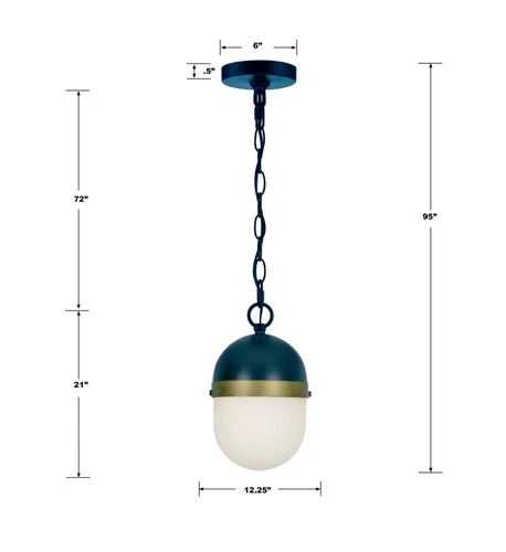 Capsule 12 1/4" Wide Matte Black 3-Light Outdoor Pendant - Picture 6 of 10