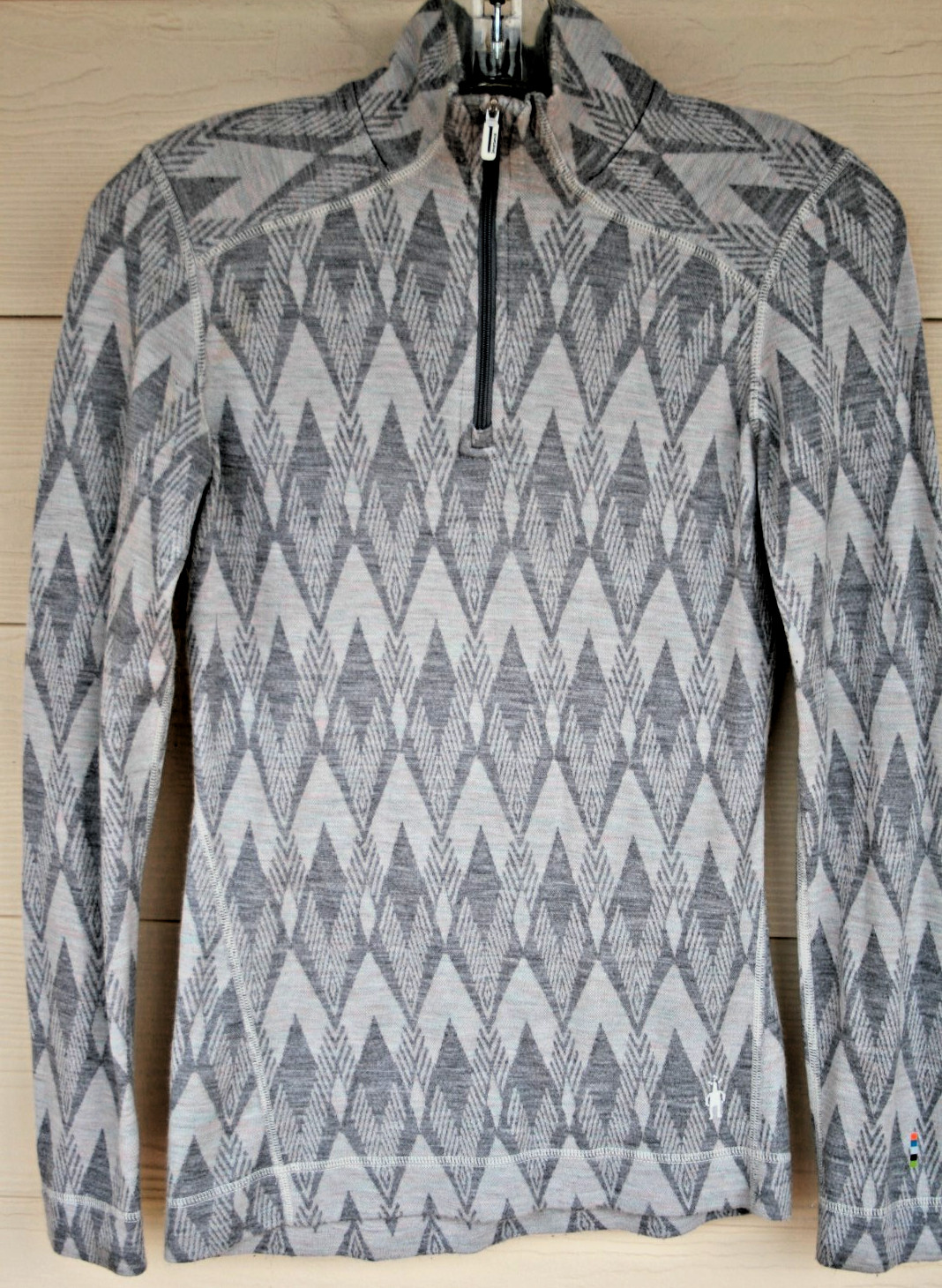 SMARTWOOL Pullover 1/4 Zip Base Layer Turtleneck S - image 1