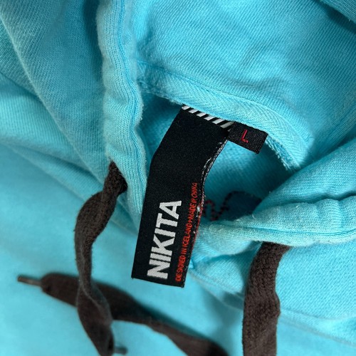 Nikita Hoodie Damen Gr. Large türkis blau Langarm Kordelzug normale Passform Baumwolle - Bild 4 von 6