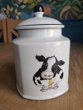 Vintage Arthur Wood Back to Front Cow Large Kitchen Jar Or Canister 20cm