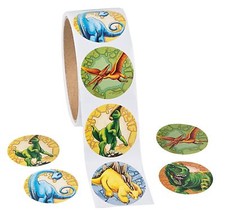 100 dinosaur stickers teacher supply party favor trex triceratops
