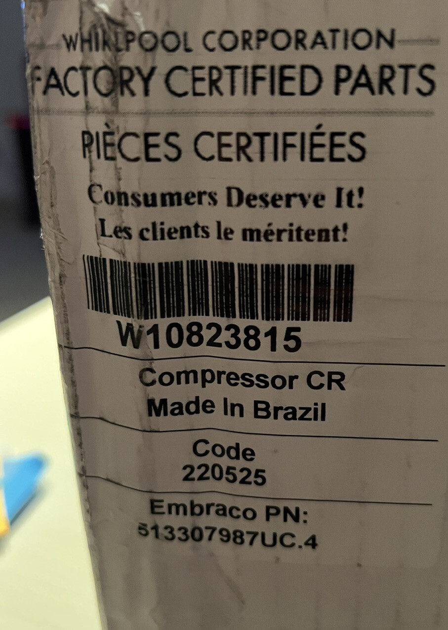 OEM W10823815 Compressor 82035720610 | eBay 