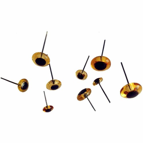 100 Stück Braunglasaugen Sets zum Nadelfilzen Bären Puppen Köder Nähen NEU - Bild 6 von 7