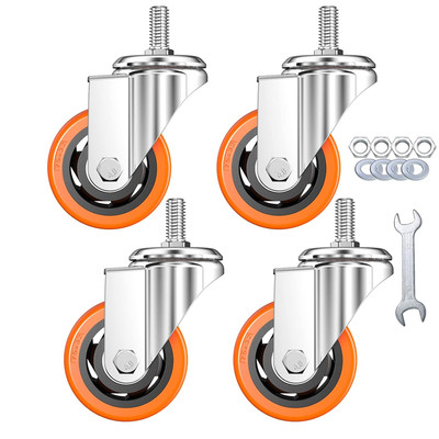 Stem Casters Heavy Duty Swivel Threaded Stem Caster Wheels with American Size 1/
