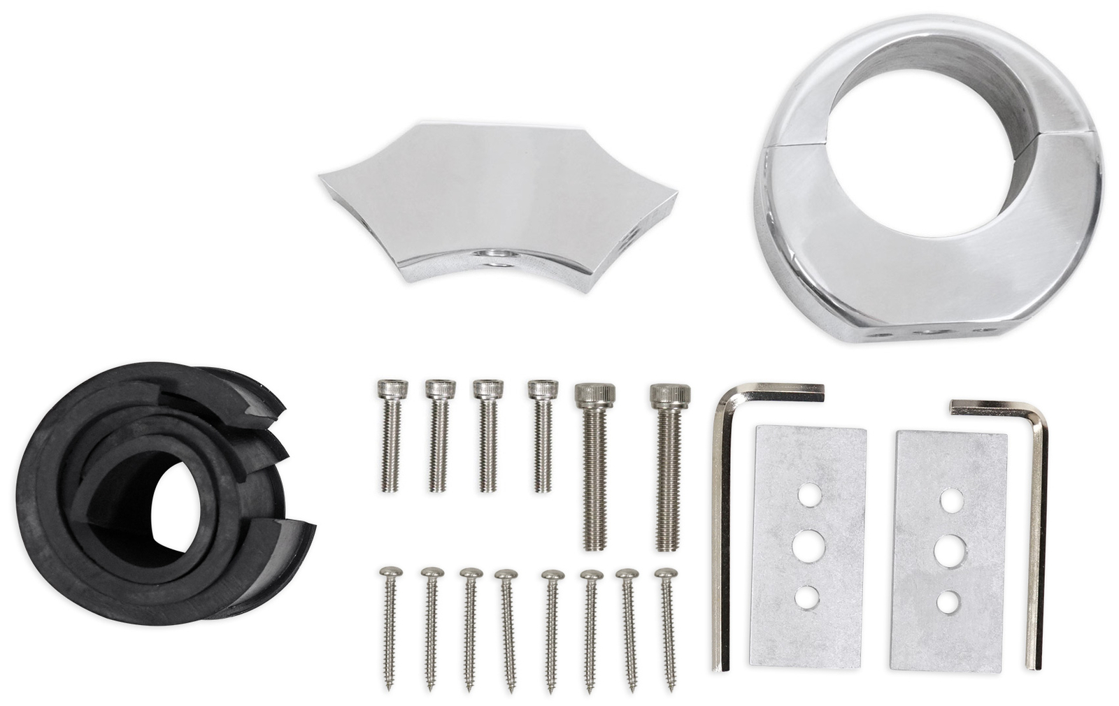 Корпус громкоговорителя Rockville Dual 77 из полированного серебристого алюминия с башней для вейкборда