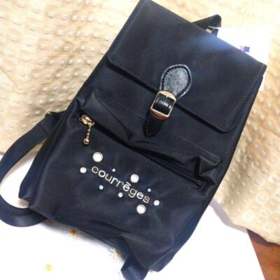Courreges Backpack Black Women's 9.8 inch
