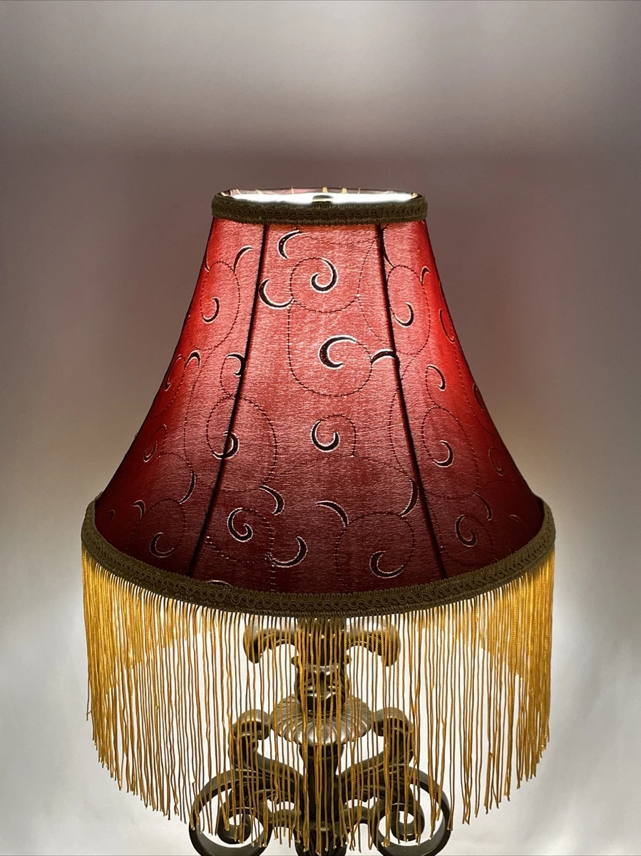 Vintage red sales lamp shade