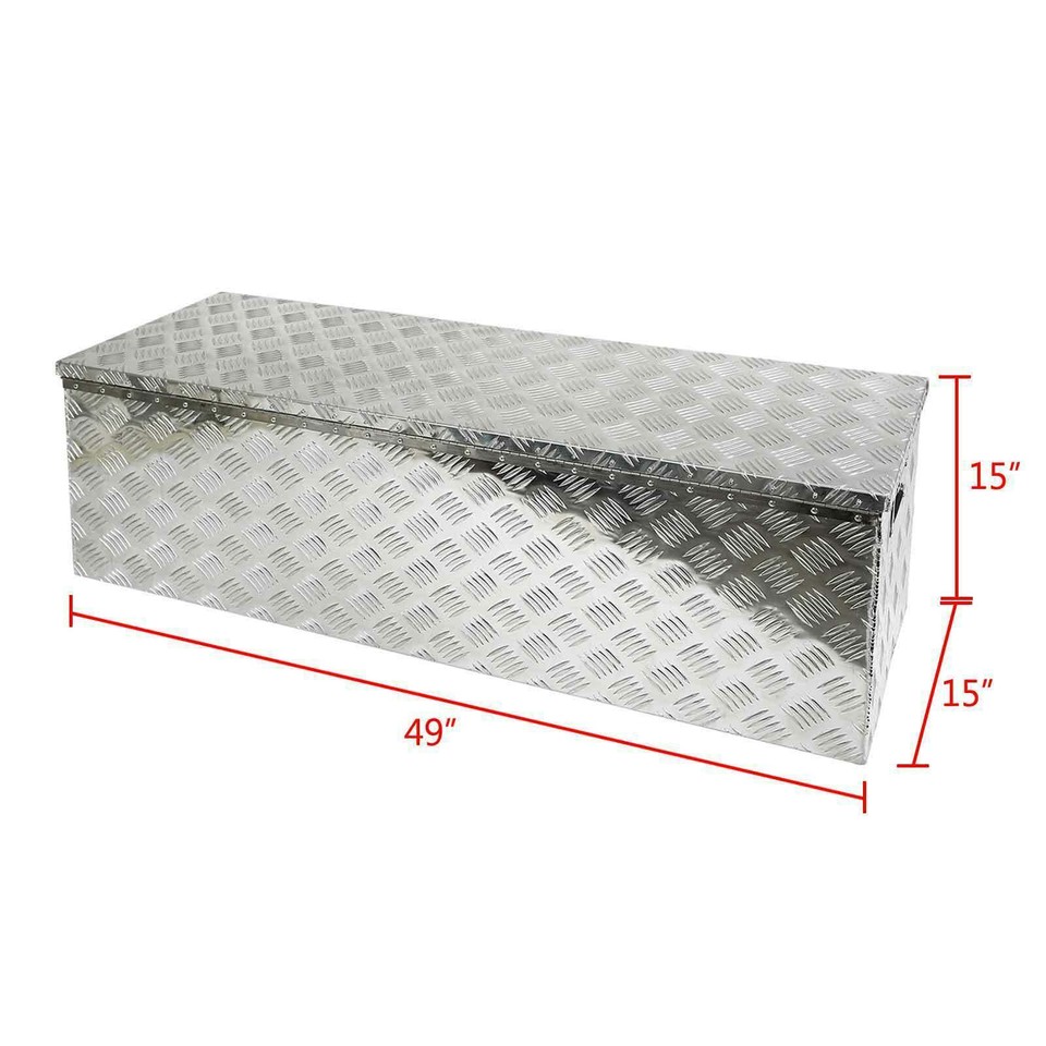 48X15X15 X-Large Aluminum Tool Box Pickup Storage Underbody Trailer Flat Bed 6940981262827