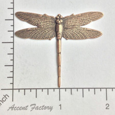34185 - Victorian Large Dragonfly Jewelry Finding Copper Ox 